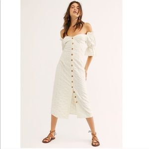 Free People Acting Cool Midi Dress Small